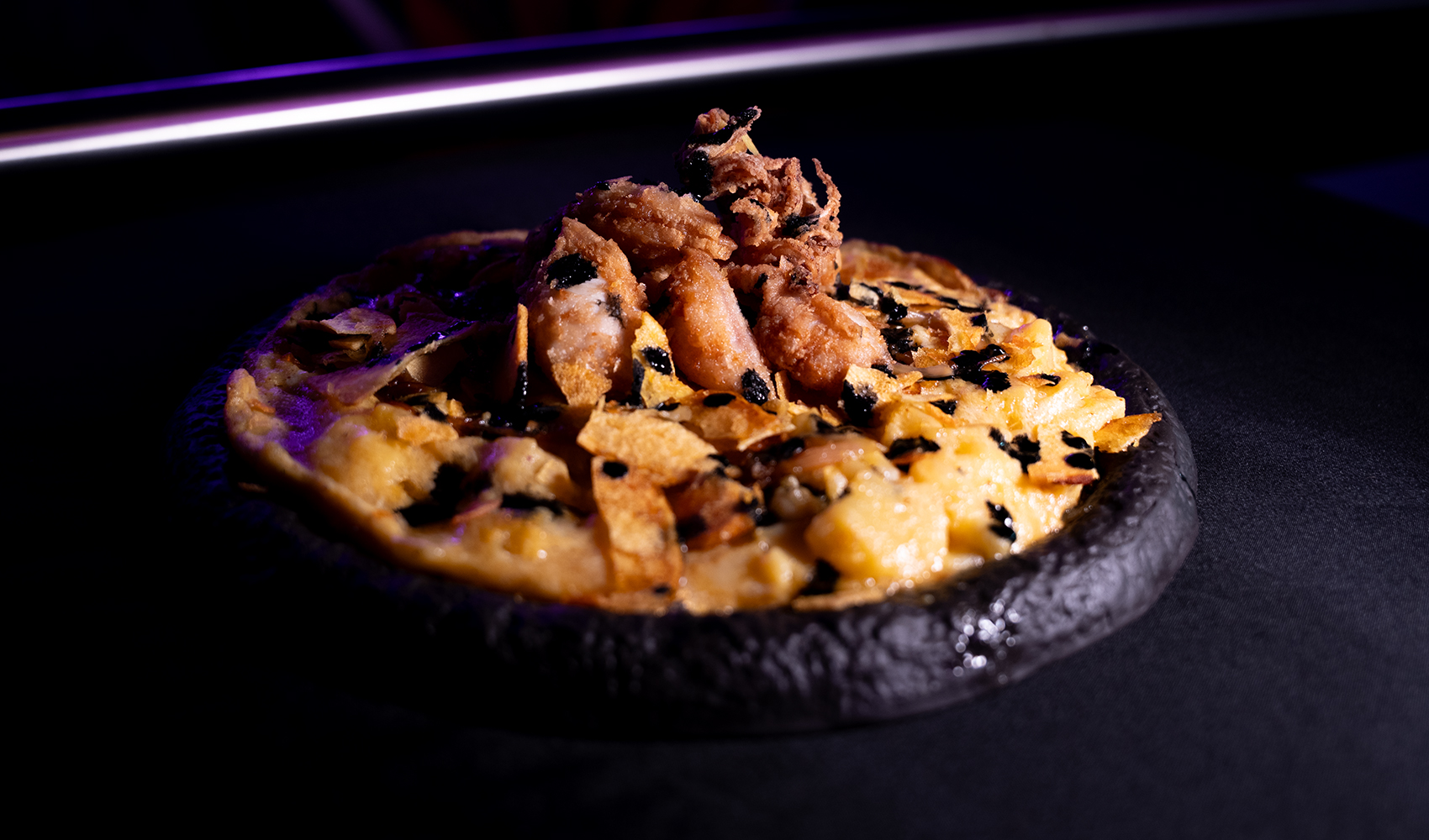 Tortilla vaga de gallinas de huevos felices